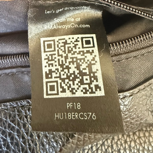 Rebecca Minkoff Keith black pebbled leather suede medium size satchel purse - Picture 14 of 14